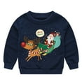 thumbnail image 1 of Sweat à Capuche Doublé pour Petites et Grandes Filles, Sweat à Capuche pour Bébé Fille, Veste de Danse Personnalisée pour Filles, Veste Décontractée et à la Mode Imprimée Lettres Col Rond Long Sl Marine 3-4 Ans, 1 of 2