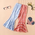 thumbnail image 5 of Gerichy Toddler Girl 4th of July Outfits One Shoulder Tank Tops Star Stripes Flag Bell-Bottom Pants Independence Day Clothes, 5 of 6