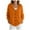 Orange, variant on vigerkar Women's Hooded Cardigan Solid Color Sweaters Button Down Open Front Knit Outerwear Coats (Pink, 7XL)