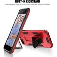 thumbnail image 2 of for iPhone 8 Plus Case with Screen Protector Heavy Duty Protective Military Grade Dual Layer Shockproof Cover with Built-in Kickstand Magnetic Phone Case for iPhone 8+/7+(Red), 2 of 7