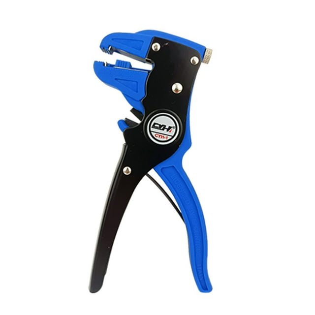 QualitChoice Professional Cable Stripper Pliers With Sharp Blade For Fast Wire Stripping Comfortable Grip Blue