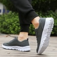 thumbnail image 7 of Mens Sneakers Male Men's Slip On Sneakers Men Summer Lightweight Breathable Mesh Shoes Running Shoes Mesh Shoes Lace Up Large Size Casual Sneakers(Dark Gray,US 9), 7 of 7