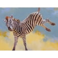 thumbnail image 2 of Chapman, Julie 14x12 Gold Ornate Wood Framed with Double Matting Museum Art Print Titled - Bucking Zebra, 2 of 4