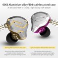 thumbnail image 3 of Auricular KZ ZS10 pro Tecnología híbrida a prueba de sudor Auriculares deportivos con cable Auriculares portátiles para caminar Sonido Música Manos libres Correr Morado con micrófono Inevent EL005374-06B, 3 of 7