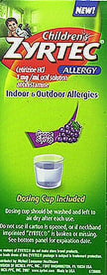 Child Zyrtec 1 Mg 4 Oz Syrup