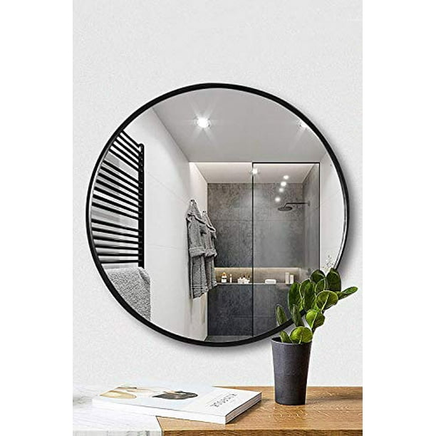 Entryways Living Rooms Bathroom, Large Black Wood Frame Wall Mirror