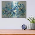 thumbnail image 4 of Luxe Metal Art 'Scattered Blue Flowers' by Silvia Vassileva, Metal Wall Art, 16" x 12", 4 of 9