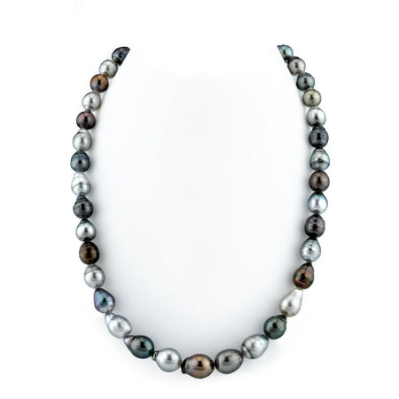 14K Gold 8-10mm Tahitian Multicolor South Sea Baroque Cultured Pearl Necklace - AAA Quality, 20