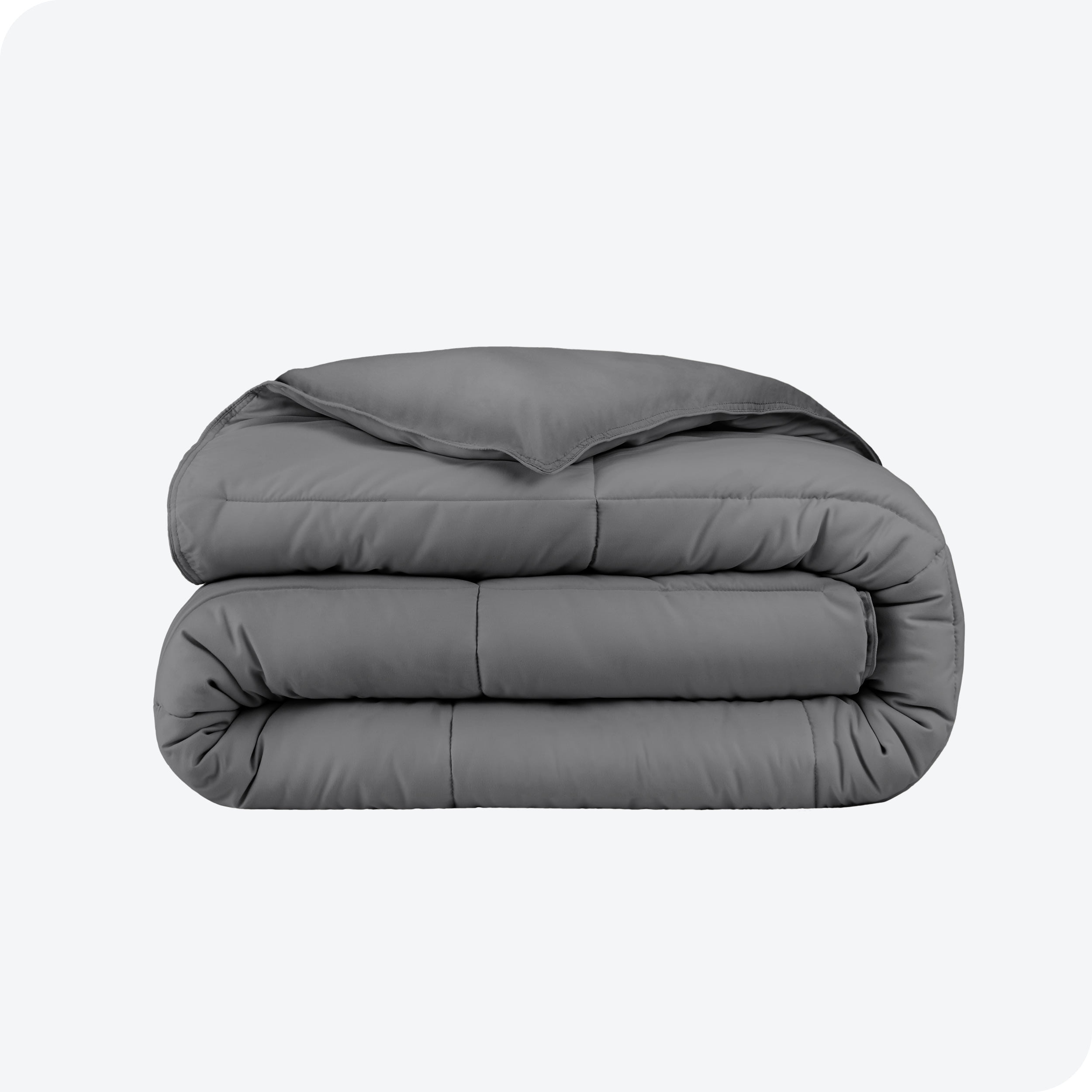 Ivy Union Comforter Set - Box Stitch - Easy Care Ultra-Soft Microfiber - All Season Warmth - Bedding Comforter - King/Cal King, Gray