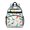 Dinosaur and Flower White Pattern, variant on Dinosaur and Rocket Navy Blue Pattern Cute School Backpack Bag for School with Padded Back and Adjustable Shoulder Straps 15.25"x11.5"x5.25"