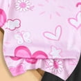 thumbnail image 4 of Rotm Toddler Shorts Girls Toddler Girls Clothes Ruffle Short Sleeves Crewneck Tops and Shorts with Pockets Cute Summer 2 Pieces Short Sets Pink,6-7 Years, 4 of 6