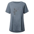 thumbnail image 4 of Pompotops Chemises Mode Décontractée pour Femmes Manches Courtes Tee-Shirt Ample Tunique Blouse, 4 of 4