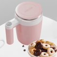 thumbnail image 1 of Taza de café con agitación automática, taza mezcladora de alta velocidad, giratoria de acero inoxidable, 400 ml/14 oz, con agitación automática para rosa, 1 of 8