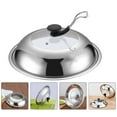 thumbnail image 3 of Nuolux Universal Stainless Steel Lid Cover for Frying Skillet Wok Dome Cooking Replacement Basting Griddle, 3 of 6