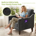 thumbnail image 2 of LEGAHOME Accent Chair for Living Room, Chenille Upholstered Armchair with Solid Wood Leg, Mid Century Single Sofa Chair for Living Room, Bedroom, Reading Corner, Dark Gray, 2 of 8