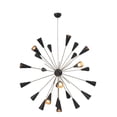 thumbnail image 2 of Stilnovo Style 32 Arms 24 Light Mid Century Brass Sputnik chandelier light Fixture, 2 of 8