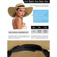 thumbnail image 3 of Floppy Beach Hats for Women Straw Sun Hat Foldable Wide Brim Embroidered Roll up for Summer Honeymoon Vacation Travel UPF 50+, 3 of 5
