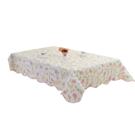 

Floral Pattern Waterproof Oil-proof Coffee Table Cloth Tablecloth PVC Plastic Rectangular Table Cover