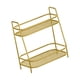 thumbnail image 5 of Estante de especias de 2 niveles, independiente, para gabinete de cocina y encimera de baño Oro, 5 of 9
