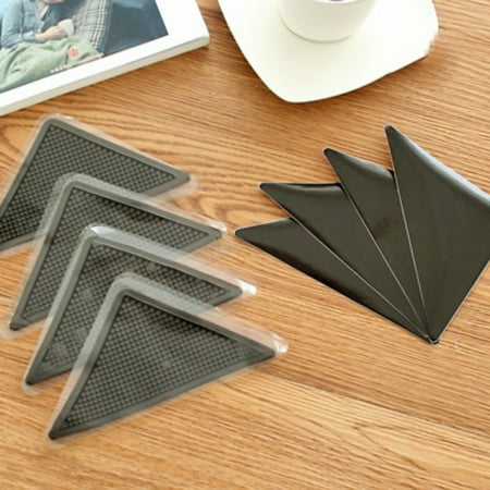 Sawpy 4Pcs Non-Slip Rug Grippers Anti-Curling Carpet Tape Pad Keeps Your Rug in Place & Makes Corners Flat