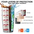 thumbnail image 7 of Tumbler with Lid & Straw Boho Mushroom Vacuum Insulated Stainless Steel Travel Coffee Mug Leak-Resistant Hot & Cold Cup for Travel Work School Gifts for Women Men Travelers, 7 of 7