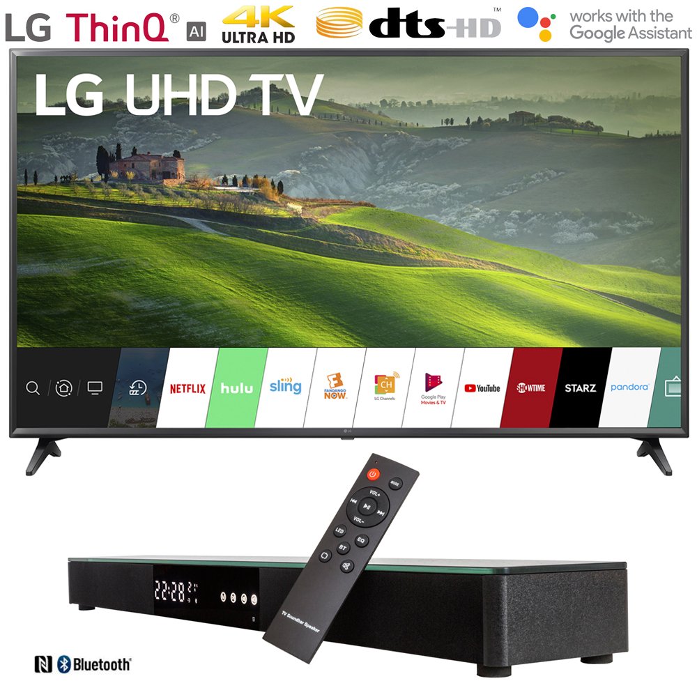 LG 65UM6900 65inch 4K UHD Smart TV with TruMotion 120 (2019) Bundle