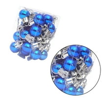 Nicehomfit 24Pcs Mini Blue Christmas Ornaments Balls For Home And Office Decor