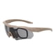 thumbnail image 4 of Gafas de tiro con protección UV, gafas militares para exteriores, a prueba de viento, a prueba de polvo, medio marco, gafas de motocicleta, protección para los ojos para hombres y mujeres, color caqui YUNYI BRAND  Deportes, 4 of 8