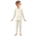 thumbnail image 6 of FORMRS Long Sleeve Top and Pants Pajama Set for Niños 2-Piece Sleepwear, Sizes 18M-8Y, Beige Abstract Pattern, 6 of 6
