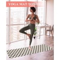 thumbnail image 2 of Wave Point Black Yoga Towel for Hot Yoga Non Slip, Modern Minimalist Geometric on Linen Yoga Mat Towel Absorbent Yoga Sweat Towels Microfiber Hot Yoga Blanket for Bikram Pilates 26"x70", 2 of 7