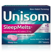Unisom Sleepmelts, Cherry, 24 each (Pack of 2)
