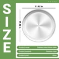 thumbnail image 2 of 12-Inch Stainless Steel Pizza Pan 2pcs, Silver Multi-Use Pizza Pan for Grill, Stove & Campfires, Local Warehouse Fast Shipping, 2 of 5