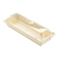 thumbnail image 3 of Taipei Clear Plastic Lid - Fits Rectangle Poplar Long Flare Container - 100 count box, 3 of 3