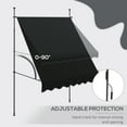 thumbnail image 4 of Outsunny 6.5' x 4' Retractable Awning, Non-Screw, Black, 4 of 9