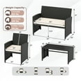 thumbnail image 3 of Costway 8 PCS Patio Conversation Set with Seat Cushions & Tempered Glass Tabletop, Porch White+Black, 3 of 10
