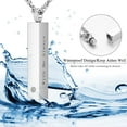thumbnail image 3 of Simple Bar Cube Urn Necklace With Crystal Cremation Jewelry for Ashes Minimalist Urn Necklace Stainless Steel Memorial Ash Holder for Human / Pet Ashes, 3 of 7