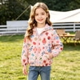thumbnail image 6 of BLTIBY Kids Rain Jacket Windproof Long Sleeve Cute Printed Zip Up Hooded Jackets Lightweight Outdoor Raincoats with Pockets Multicolor 5 6-7 Years, 6 of 9