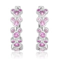 thumbnail image 6 of Disney Mickey Mouse Endless Hoop Earrings Cubic Zirconia Disney Pink Hoops, 6 of 6