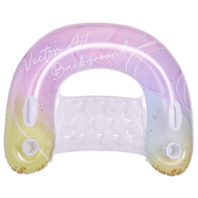 Flotador inflable Btafrte de Lentejuelas Brillantes con portavasos