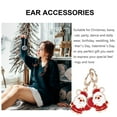 thumbnail image 5 of Raindrops Santa Claus Earrings for Women, 1 Pair Festive Red Alloy Holiday Jewelry Accessories, 5 of 6