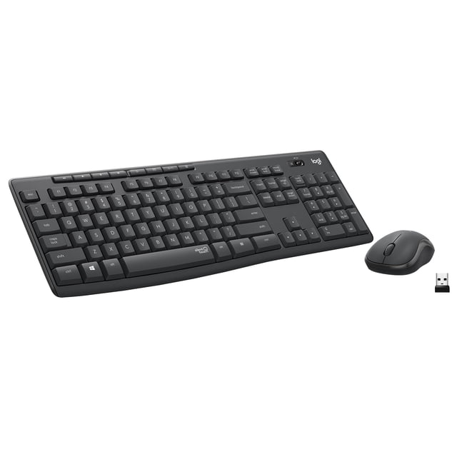 Logitech MK295 Wireless Mouse & Keyboard Combo with SilentTouch Technology, Full Numpad, Advanced Optical Tracking, Lag-Free Wireless, 90% Less Noise