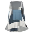 thumbnail image 5 of Geometric Modern Art Blue Gray Black Long Sleeve Dresses For Women Vintage Elegant Party Dress Oversized V-neck Dress S-8XL, 5 of 7