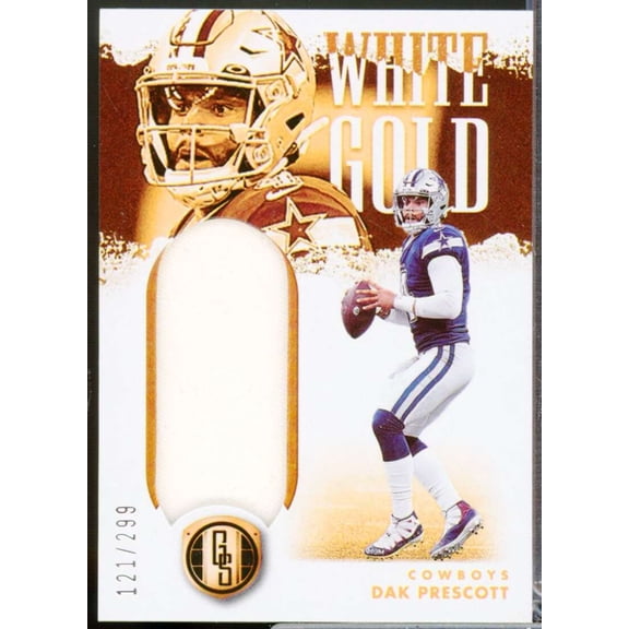 Dak Prescott Card 2022 Panini Gold Standard White Gold Jersey Materials #4