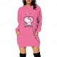 thumbnail image 3 of Sudadera con capucha de Hello Kitty, sudaderas con capucha kawaii, sudaderas con capucha con estampado gráfico de Hello Kitty de anime japonés, suéteres casuales para mujer, 3 of 5