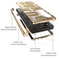 thumbnail image 4 of Allytechgroup Slim Case for Samsung Galaxy Z Fold 7, Shockproof Patterned Hinge Protection Plating Clear Hard PC Back Cover with Screen Protector for Galaxy Z Fold 7, Gold, 4 of 7