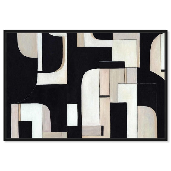 Reflections I Canvas Modern Geometric Art by Art Remedy, Black Frame, 15" x 10"