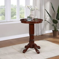 Boraam Florence 42in. Height Round Wood Pub Table - English Tudor Finish