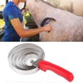 thumbnail image 3 of Horse Itch Brush, Horse Curry Comb with Handle Stainless Steel Horse Scraper Remove Mud and Hair Double Sided Blade for Livestock Sheep Cows Animal Gr, 3 of 5