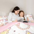 thumbnail image 4 of Manfei Cartoon Bowtie Twin Comforter Sets,Star Pearl Shell Bedding Set,Pink Reversible,2-Piece,1 Comforter and 1 Pillowcase, 4 of 7