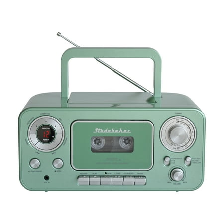Studebaker - CD-RW/CD-R Boombox with AM/FM Radio - Teal